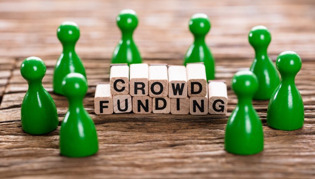 Crowd Funding Word Made With Wooden Blocks