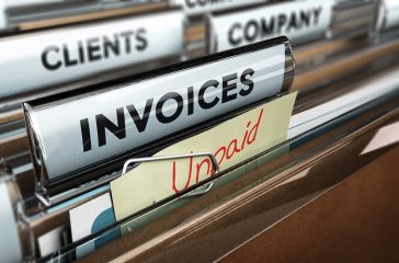 Unpaid invoices, Financial Concept