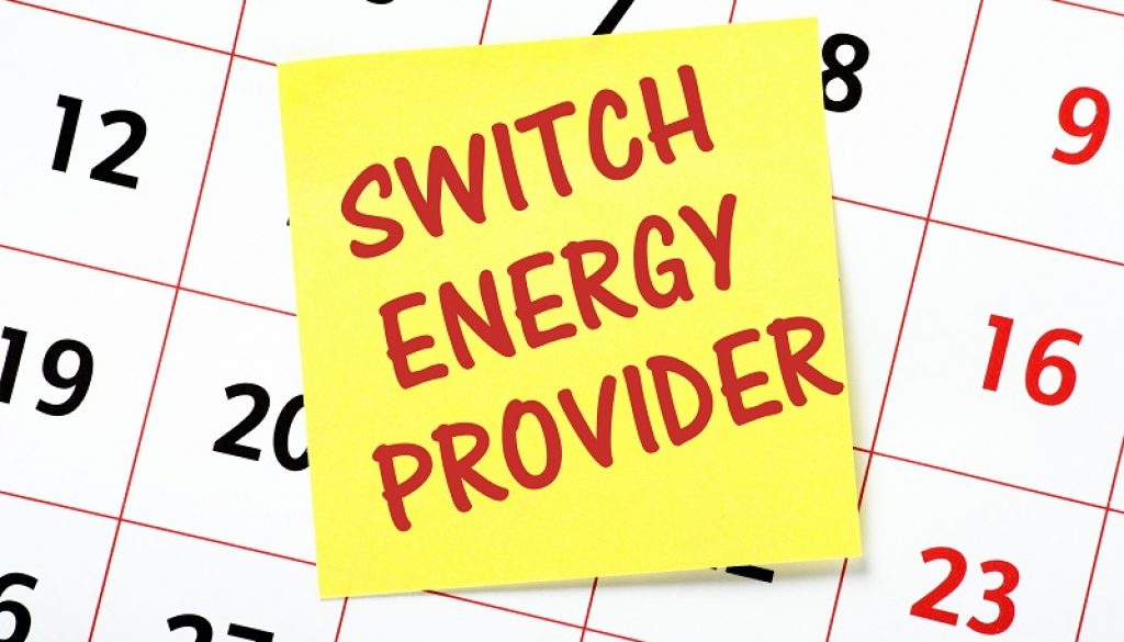 A reminder to Switch Energy Provider on a calendar