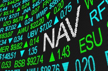 NAV Net Asset Value Stock Market Investment Symbols 3d Illustrat