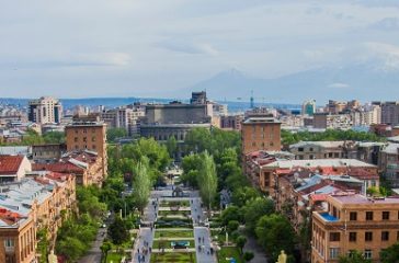 Yerevan is the capital of Armenia. Armenia, Yerevan, August 2018