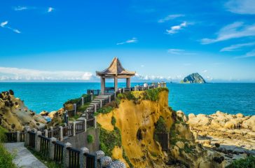 scenery of Keelung islet and Heping Island Park in taiwan